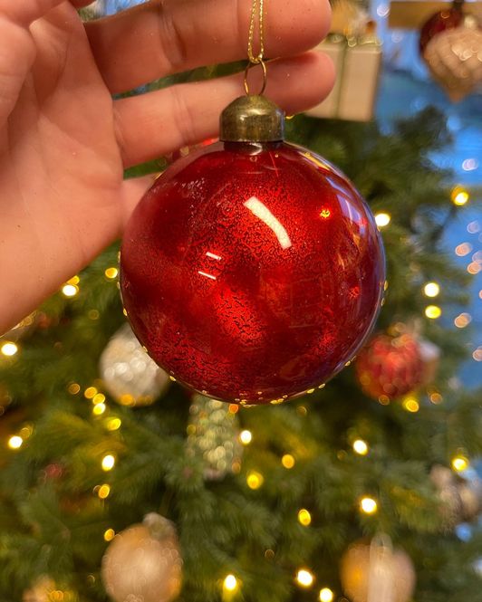 Hovedbilde Julekule rød Ø8 cm
