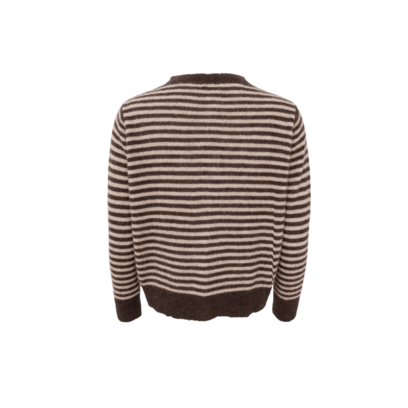 BCDELL stripete cardigan – Coffee