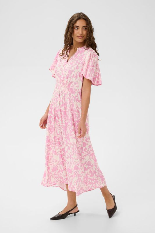 CUjenny Long Dress - Lilac Sachet White Flower - Pink