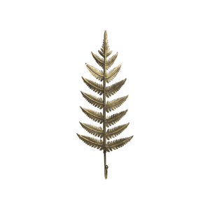 Hovedbilde Knagg med bladmotiv – Antique Messing