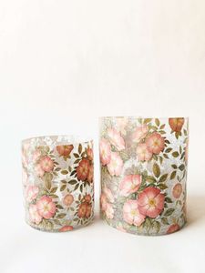 Hovedbilde Lysglass krakelert - nyperoser 11,5&times;13 cm