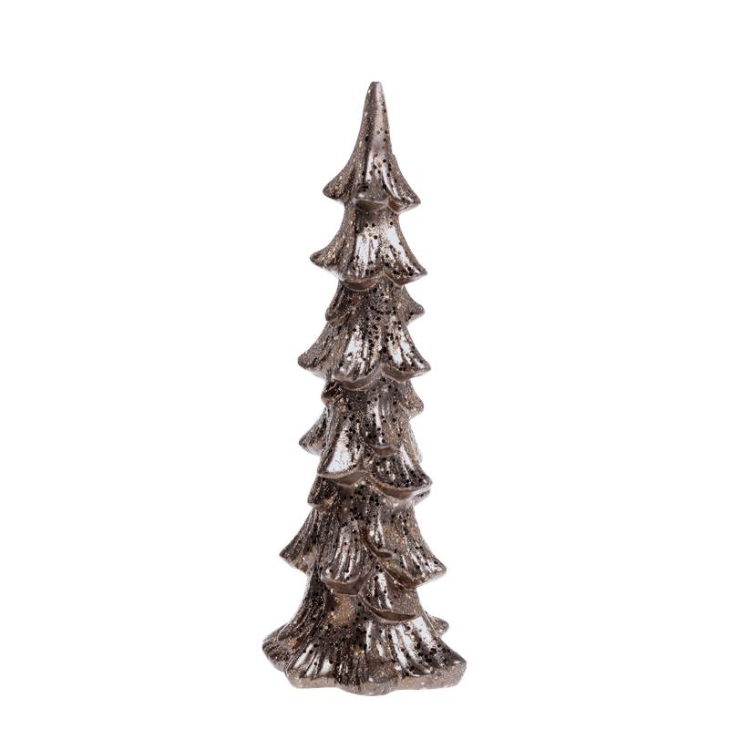 Juletre med glimmer – Mocca (Stor)