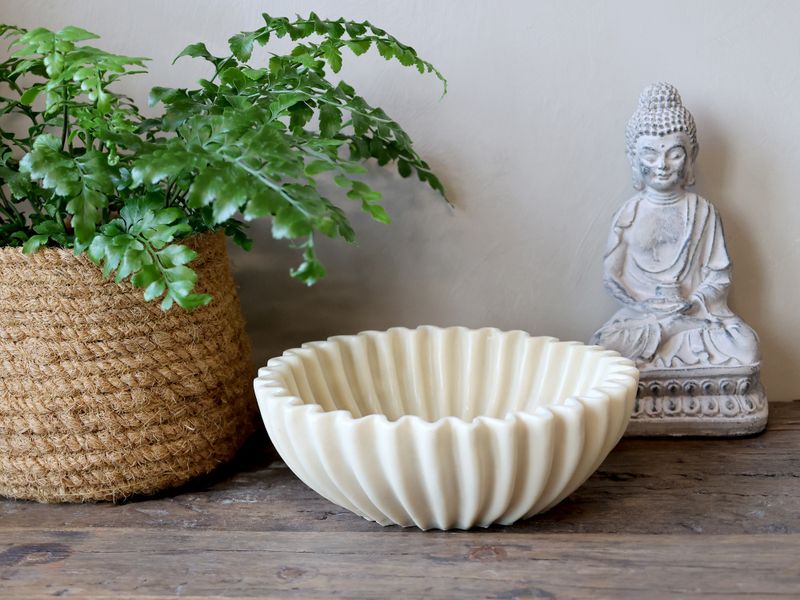 Kurv i flettet jute – H18/&Oslash;14 cm