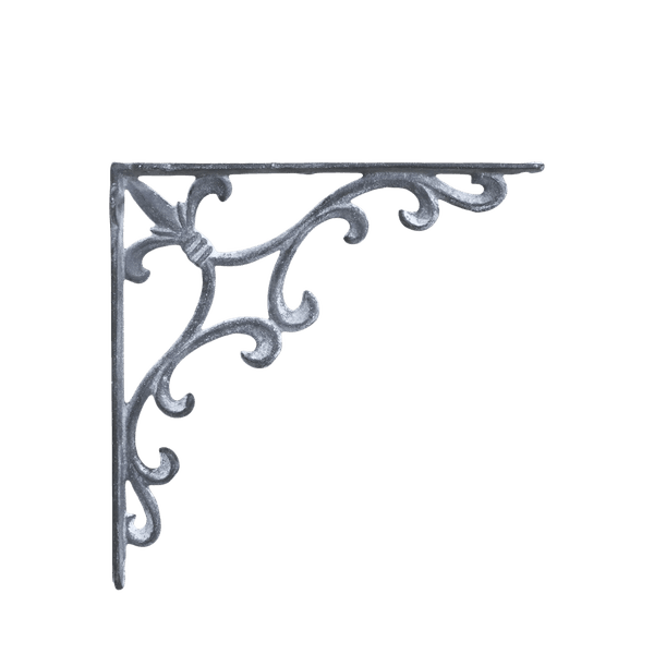 Hylleknekt fransk lilje, H25/L25/B4 cm antique grå