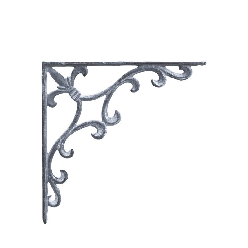 Hylleknekt fransk lilje, H25/L25/B4 cm antique grå