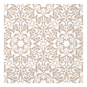 Hovedbilde Serviett med m&oslash;nster linfarget