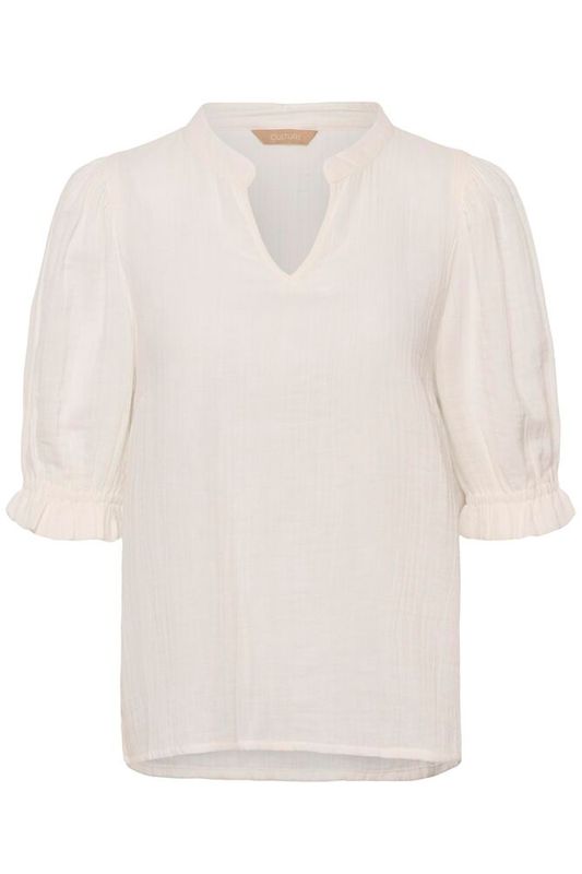 CUtala Elina SS Blouse - Spring Gardenia - White