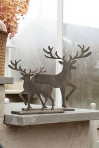 Hovedbilde Hjort siluett metal