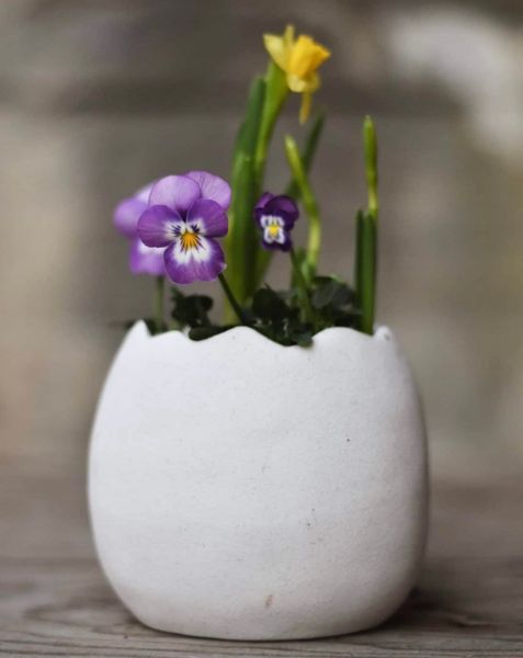 hvit krukke, vår, påske 